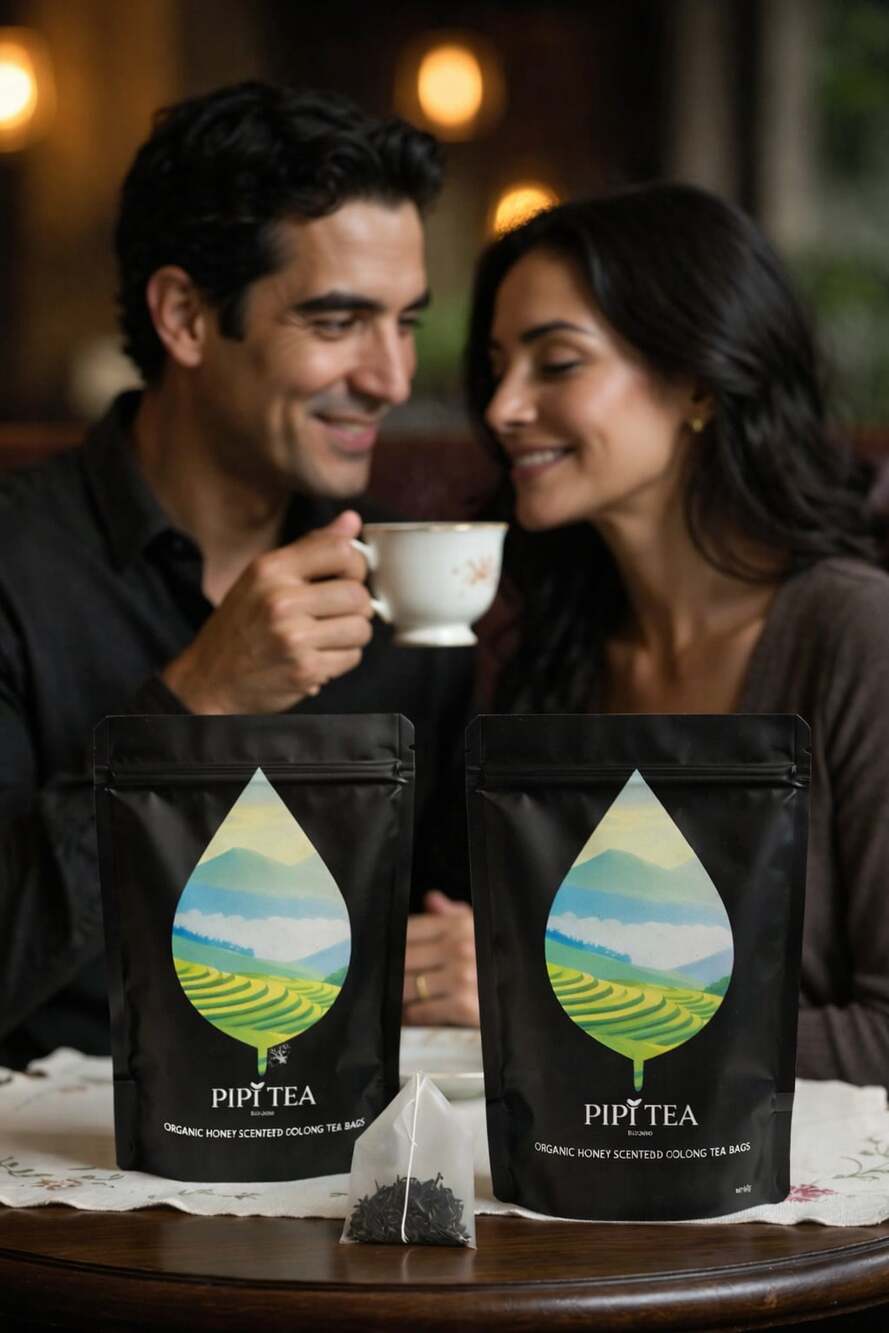 PIPI TEA Organic Honey Scented Oolong Tea Bags, 120g (2 Packages/40 Ct)